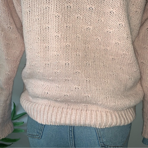 v i n t a g e :: Chunky Pastel Fisherman Aran Cable Knit Sweater - Picture 8 of 14